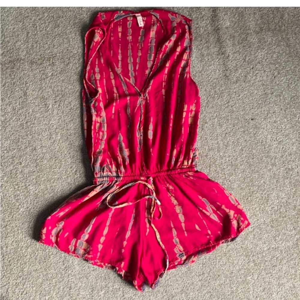 Elan Romper Tie Dye Size S Fuchsia Print Beachwear Summer